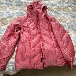 Roxy ski snowboarding Pink Hooded Puffer Jacket